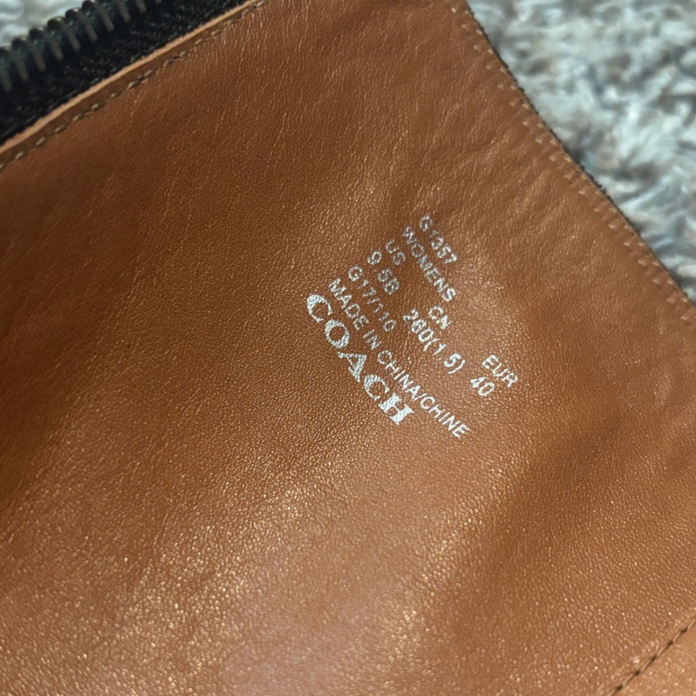 Coach Black Suede Heeled Boots - Picture 10 of 10